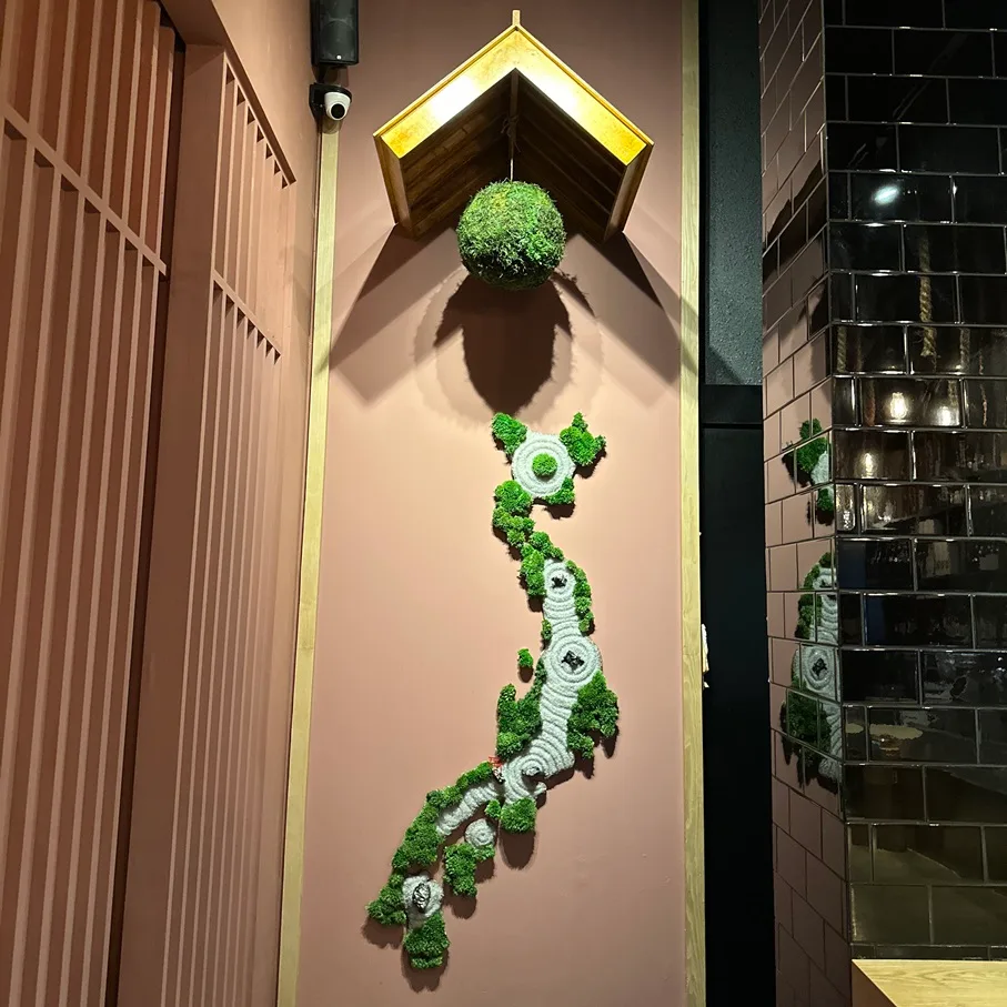 Custom moss wall art for interior decor