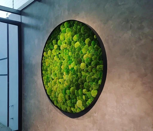 Preserved moss wall installation at corporate office in Malaysia