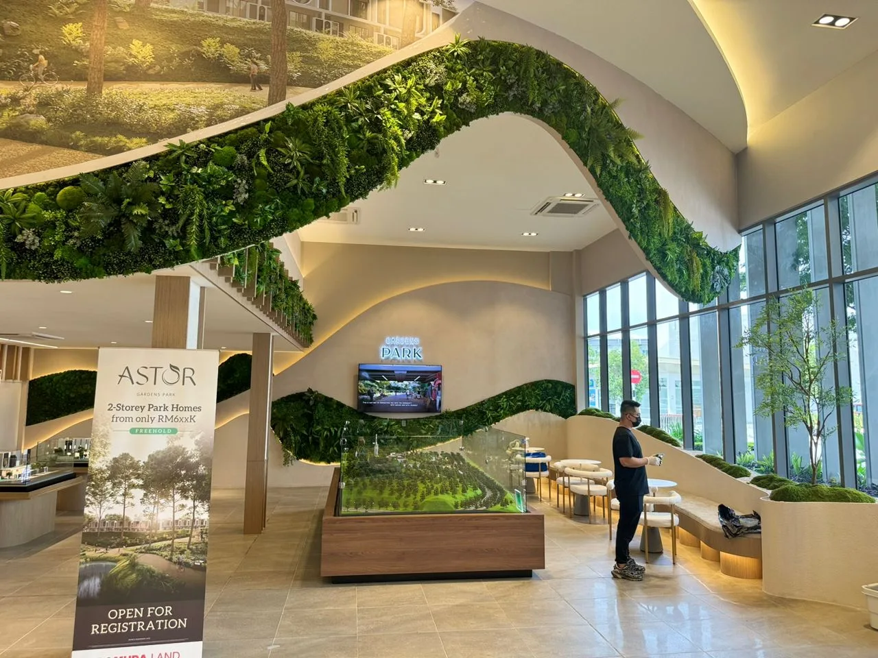 Sustainable indoor moss wall for modern eco-friendly space