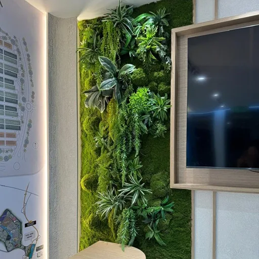 Custom moss wall art for interior decor
