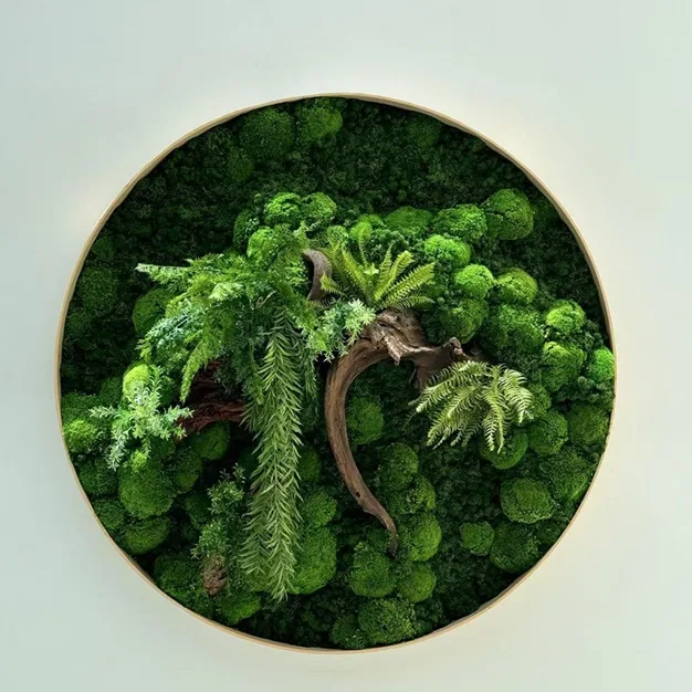 Preserved moss wall installation at corporate office in Malaysia