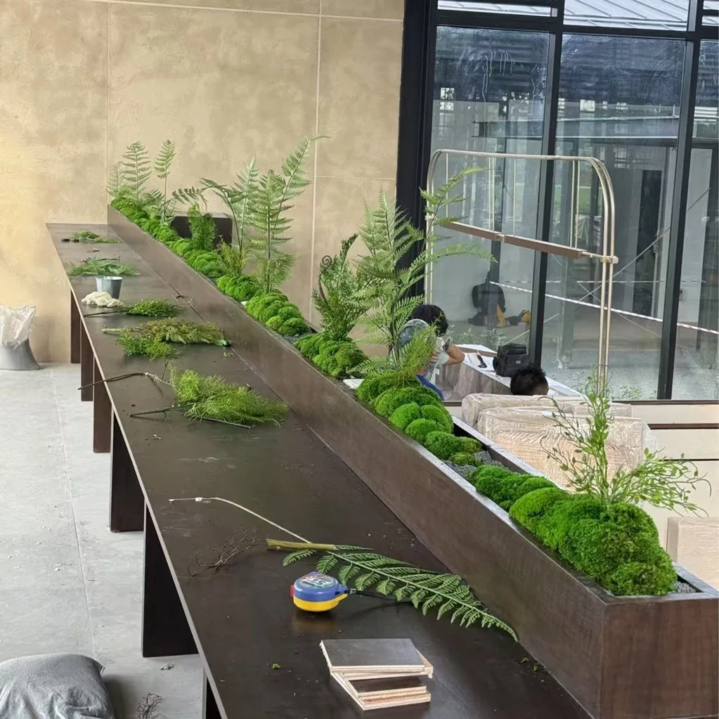 Preserved moss wall installation at corporate office in Malaysia
