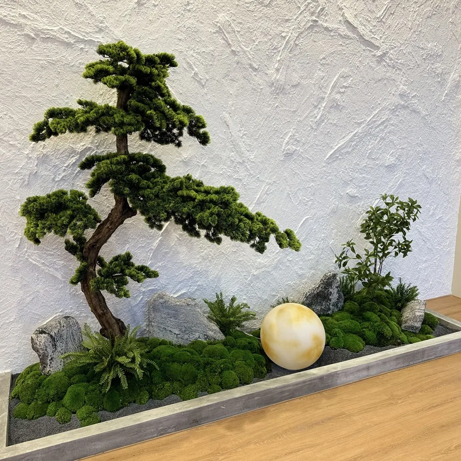 Preserved moss wall landscape installation at corporate office in Malaysia