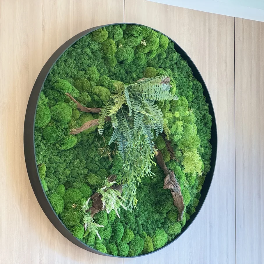 Preserved moss wall installation at corporate office in Malaysia