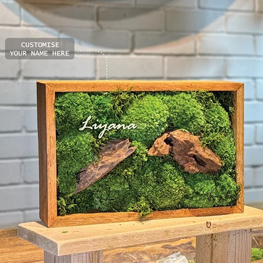 Customised Name - Preserved Moss frame (Available for West Malaysia)