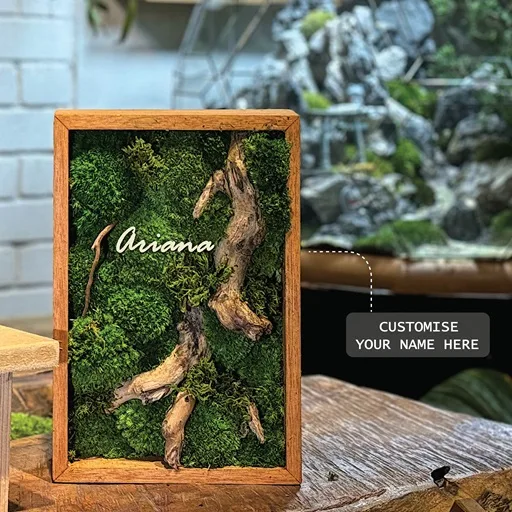 Customised Name - Preserved Moss frame II (Available for West Malaysia)