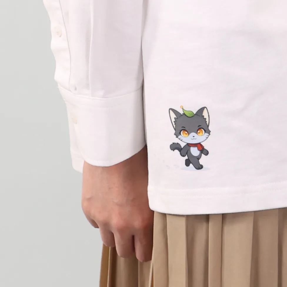 MOSSARIUM CAFE FRONT VIEW SIDE CAT CLOSEUP mossarium unisex tshirt