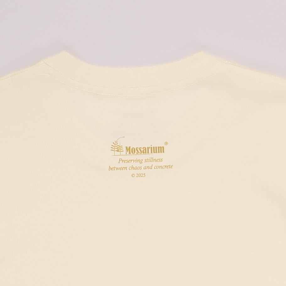 MOSSARIUM TEE CREAM BACK VIEW CLOSEUP mossarium unisex tshirt oversize