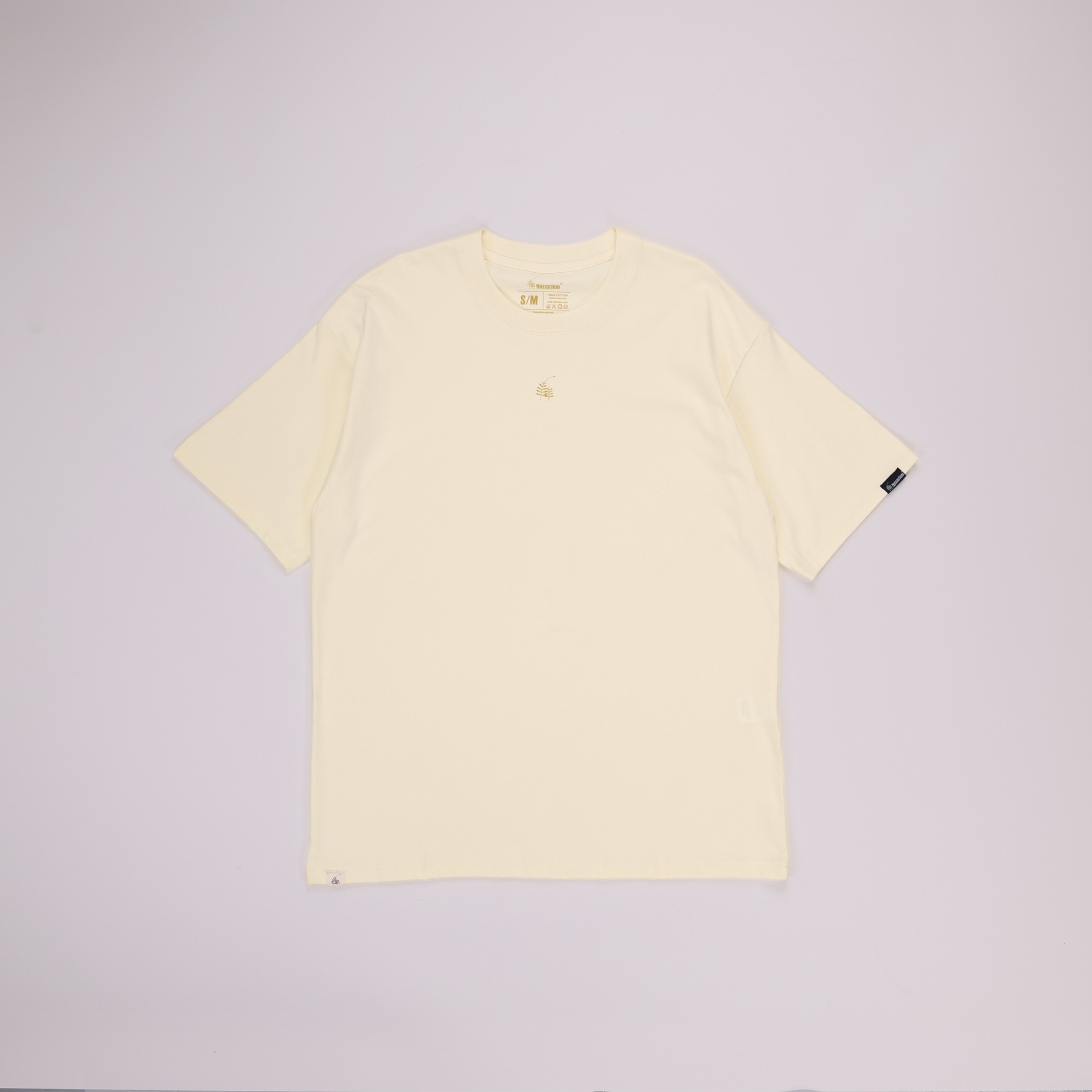 MOSSARIUM TEE CREAM FRONT VIEW mossarium unisex tshirt