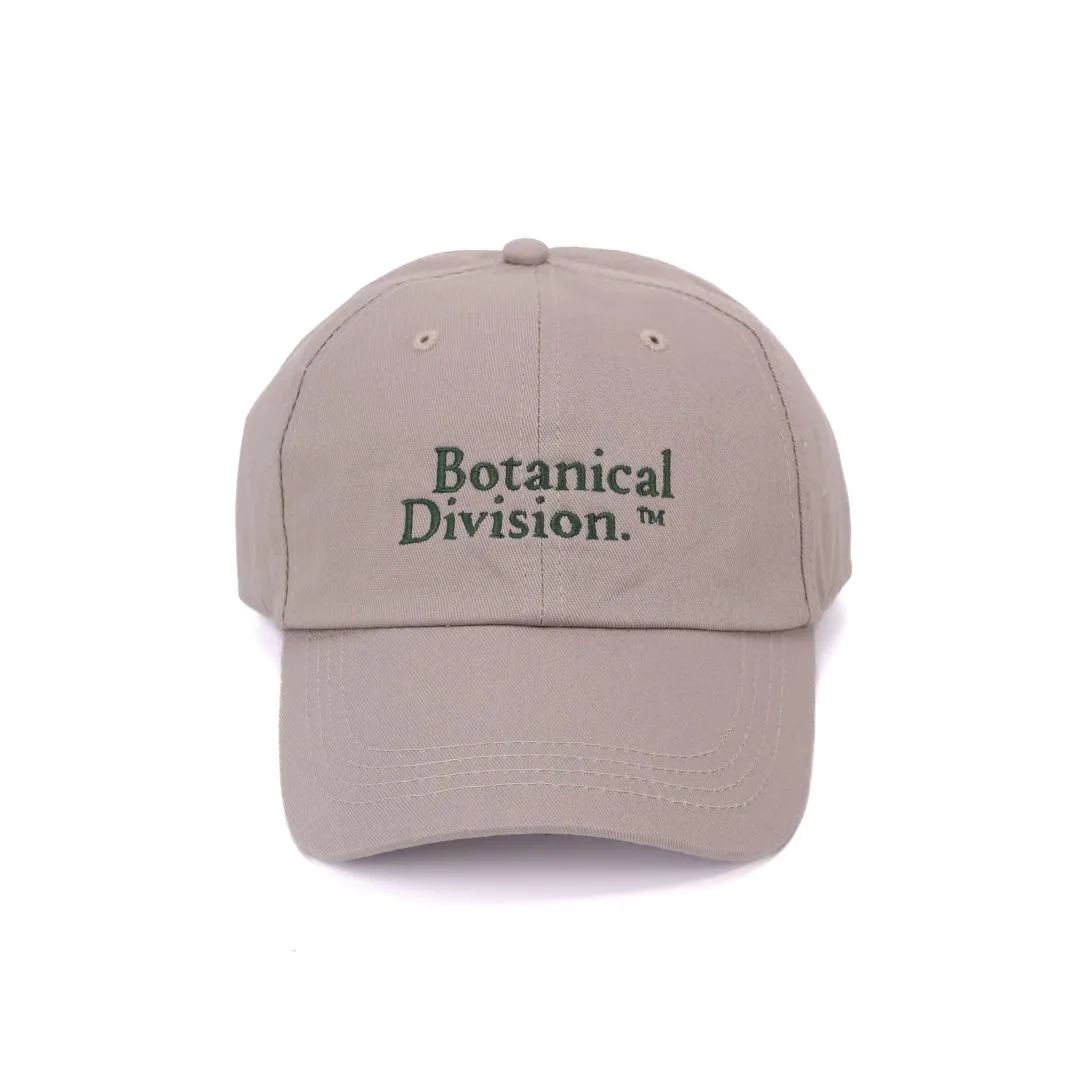 Mossarium unisex khaki cap with Botanical Division logo embroidery