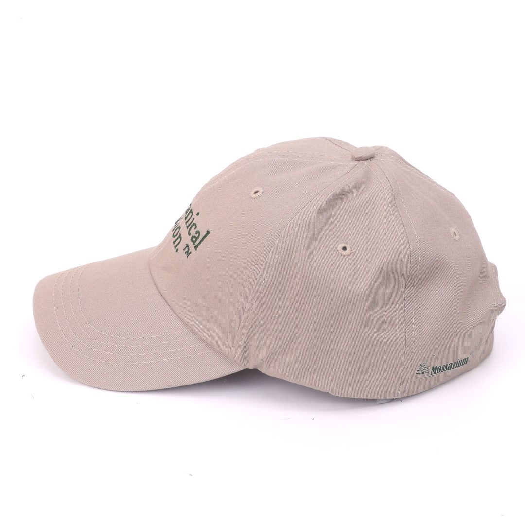 Mossarium unisex khaki cap with Botanical Division logo embroidery