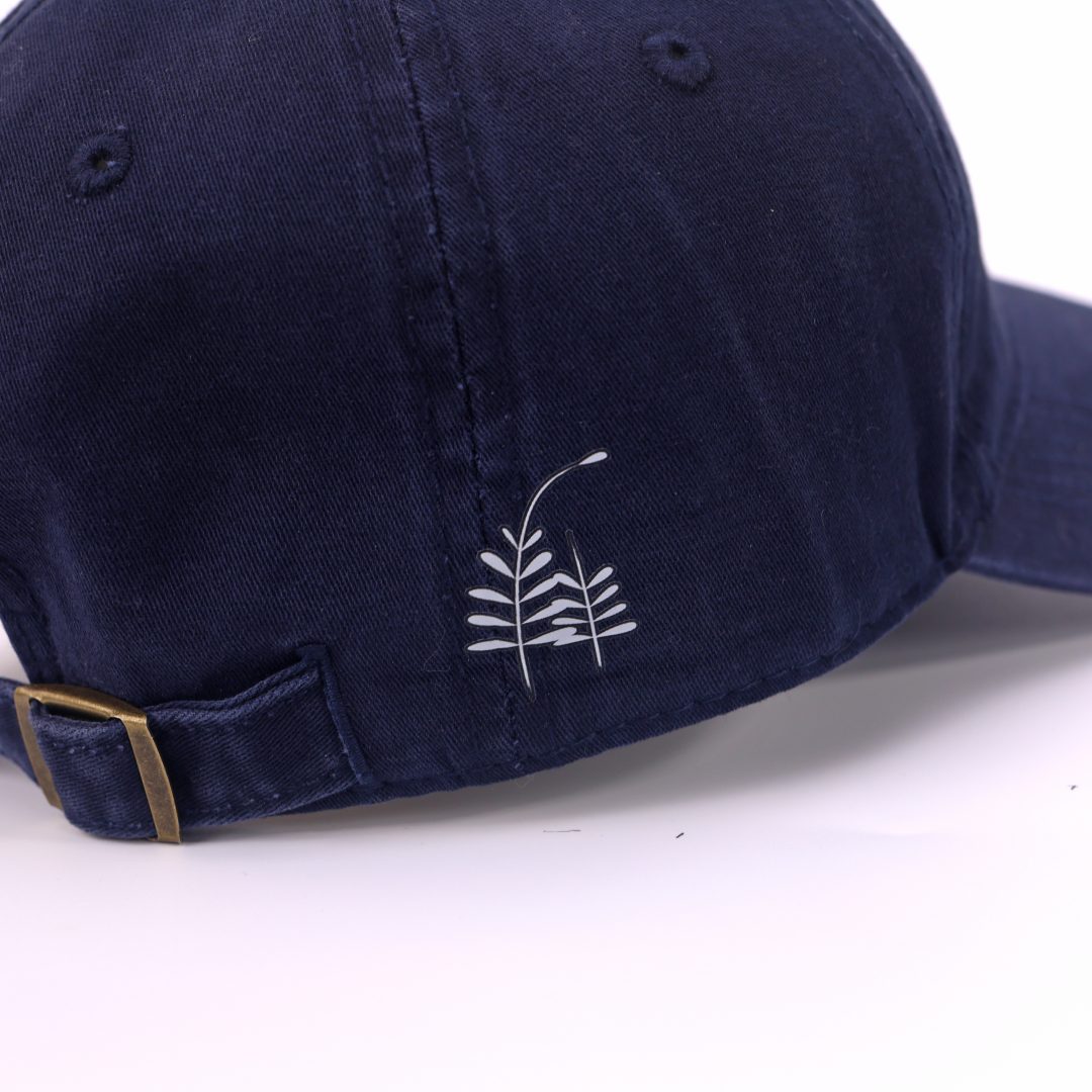 Mossarium unisex navy cap with Botanical Division logo embroidery